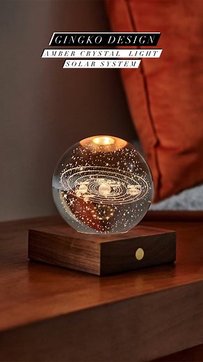 7.8K views · 14 reactions | The Gingko Amber Crystal Ball Night Light...