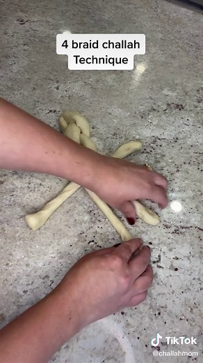 Challah Braiding Technique | 4 Braid Tutorial for Shabbat