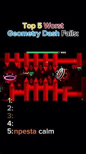 The Last One 🤣! These are the top 5 best geometry dash reactions! *Part 1* #geometrydash #dash #gd #reactions