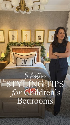 SOPHIE PATERSON on Instagram: "A few simple ways I like to add a little Christmas magic to my children’s bedrooms ✨ For me, it’s about creating a cosy and personal space, keeping them chic and calm, but still playful with little festive touches that make the room feel magical. Oscar’s bed linen with embroidered dachshunds is from my collection with @gillynicolsonltd and is such a special detail that he loves so much 🐾 #ChildrensBedrooms #InteriorStyling #ChristmasStyling"