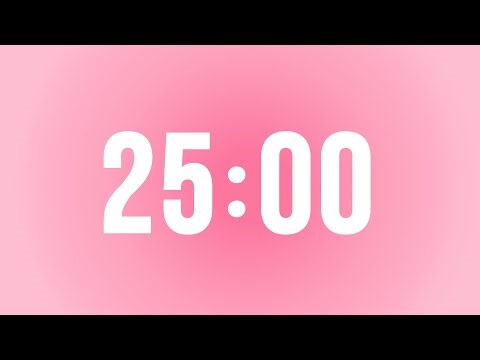 25 Minute Pastel Pink Study Timer | Cute Timer