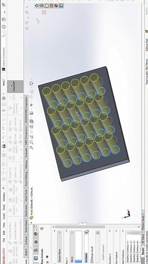 linear patterns x and y axis use in solid works #linearfunctions #solidworks