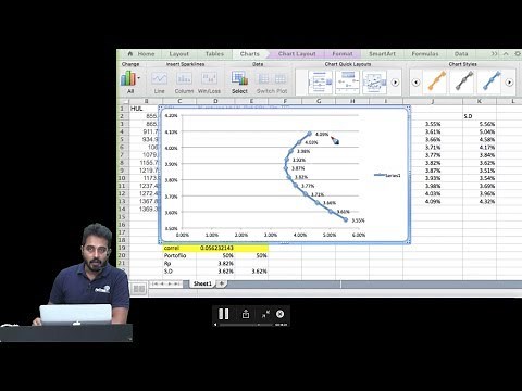 FRM : How to Build Efficient Frontier in Excel - Part 1 (of 2)