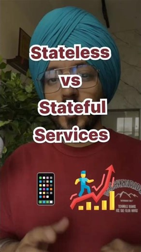 Stateless vs stateful services. #systemdesign #programming