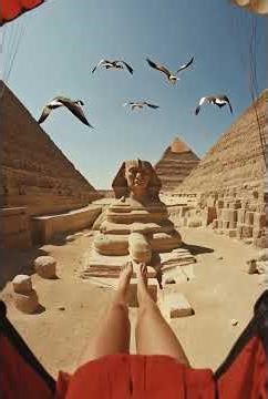 Flying over pyramids and sphinxes