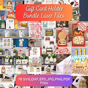 Gift Card Holder SVG Bundle: Laser Cut Template Designs (digital Download) - Etsy