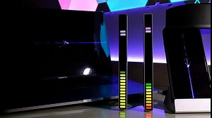 RGB 32 Bit Music Level Light Bar LED Sound Control Pickup Rhythm Lights Voice-Activated RGB Colorful USB LED Car Atmosphere Light with 32 LED for Living Room Game Room Car(Pack of 1)