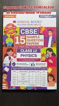 Oswaal CBSE 15 Sample Question Papers Class 12 Physics for 2026 Board Exam recommended CBSE Toppers