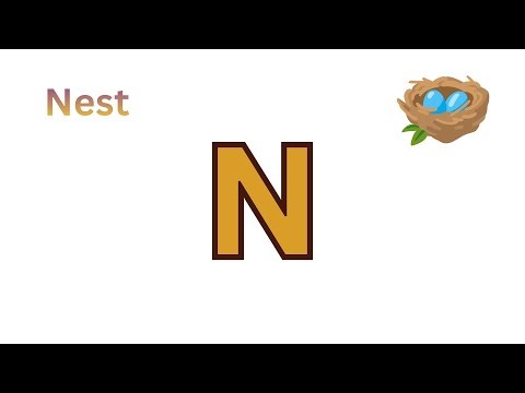 Let's learn 'N' | The alphabet song | Visual learning | Sensory friendly Nursery rhymes