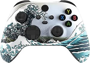 eXtremeRate Custom Shell for Xbox Series X & S Controller, The Great Wave Replacement Cover Front Housing Cover for Xbox Core Controller Wireless [Control NOT Included]
