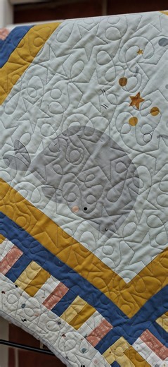 Handmade Personalized Baby Quilt, Whale and Mouse, Embroidered Name - Etsy
