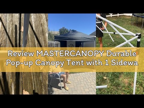 Review MASTERCANOPY Durable Pop-up Canopy Tent with 1 Sidewall (10'x10',White)