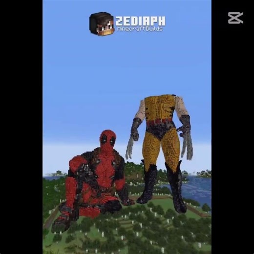 Minecraft Build: Deadpool and Wolverine Together!