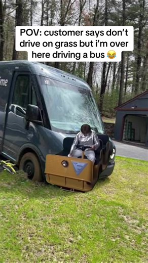 Delivery Driver's Dilemma: Customer vs. Grass Driving