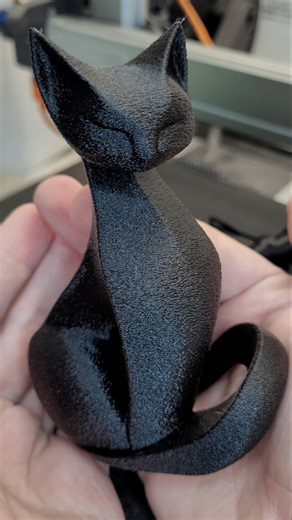 Elegant Cat in 3D: The Power of Fuzzy Skin! 🐈✨#anycubickobra3 #shorts #3dprinting #diy #kobracombo