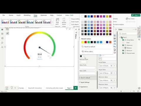 Speedometer KPI visual on Power BI