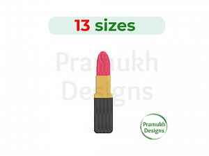 Lipstick Embroidery Design (1.5–7.5 Inch) – Mini Lipstick, Machine Embroidery, Instant Download Digital File - Etsy