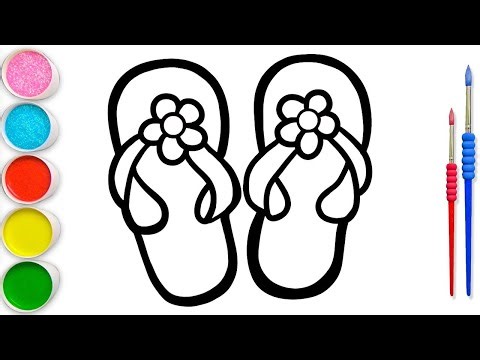 How to Draw Slippers Step by Step | Easy Slippers Drawing for Beginners