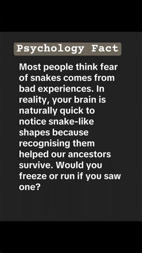 Why Are People Afraid of Snakes? | Psychology Explained #psychologyfacts