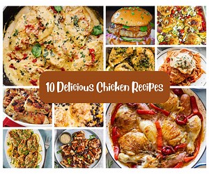 10 DELICIOUS Chicken Dinner Recipes | Easy Weeknight Meals Cookbook PDF | Easy Comfort Food | Printable Recipe Cards - Etsy