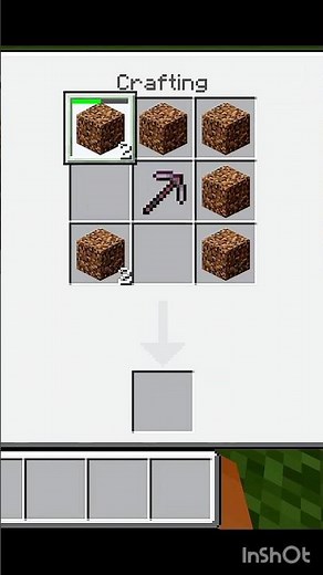 Minecraft me Craft a podzol pickaxe #minecraft #mcpe #shorts