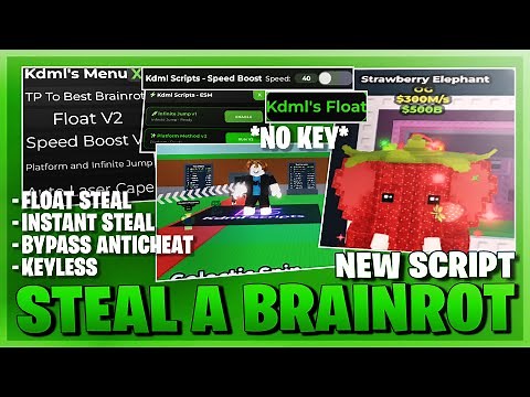 Steal A Brainrot Script *NO KEY* - New Platform, New Update, Fly, Instant Steal, Laser & More! 😁🐘