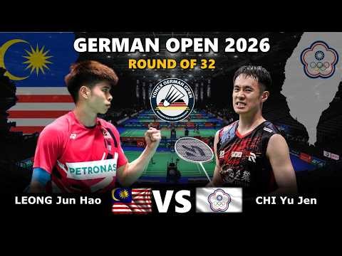 LEONG Jun Hao (MAS) vs CHI Yu Jen (TPE) | German Open 2026 Badminton