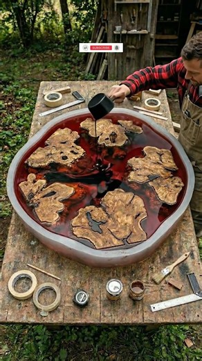This Epoxy Coffee table Looks WONDERFUL! 😍💎 #epoxyresin #table