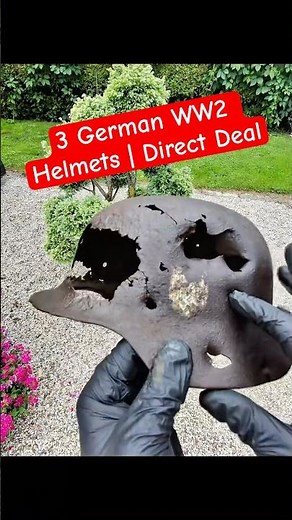 3 Original WW2 German Helmets | Collector’s Sale Outside eBay #battlefield #relic #sale