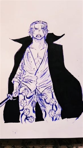 Drawing Shanks 🔥✨ #shanks #onepiece #anime #art