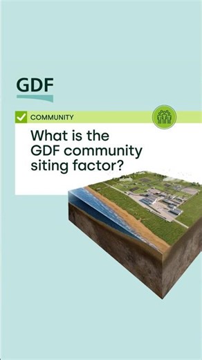 What is the GDF (Geological Disposal Facility) community siting factor?