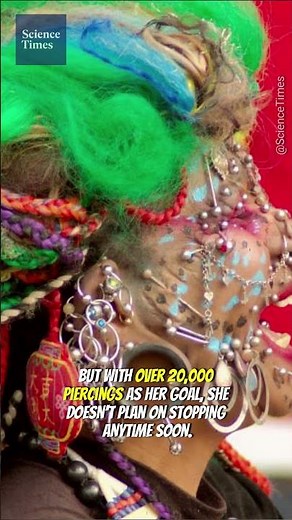 World's Most Pierced Woman with Over 15,000 Metallic Adornments Aims for Guinness