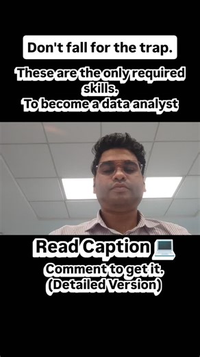 Abhishek on Instagram: "Don’t fall for the trap! You don’t need 100 tools to become a Data Analyst - just master the right ones. Essential Skillset:Excel: Formulas, Pivot Tables, DashboardsSQL: SELECT, JOIN, GROUP BY, Window functions Visualization: Power BI / Tableau — tell stories with data Business Understanding: Know KPIs, answer “why” behind trendsBasic Stats: Mean, SD, Correlation, Hypothesis basics Communication: Turn numbers into insights that drive action ✅ Nice to have later: Python, P