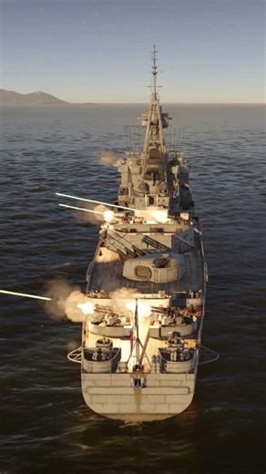 Warship Goes All-Out 🚨 Full Firepower Attack Shakes the Ocean!