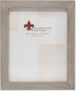 Lawrence Frames Studio Wood Picture Frame, 4x5, Gray