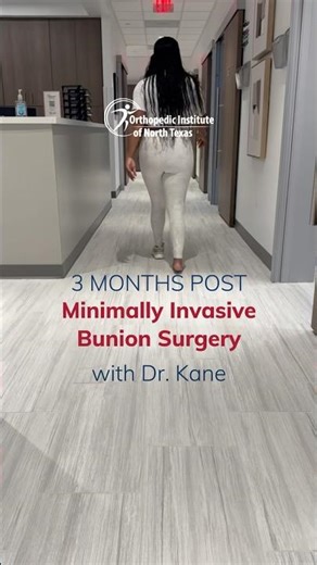 3 months after minimally invasive bunion surgery, this patient is comfortable and confident again.