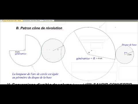 4eme Pyramides et Cônes - Leçon IV. B. Patron cône de révolution