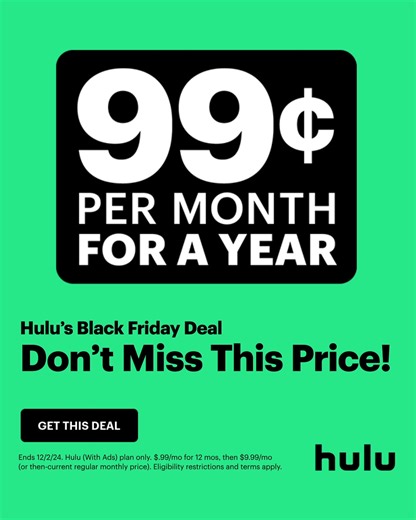 43K views · 1.2K reactions | Sign up now to get Hulu for just $.99/mo for a whole year. Don’t miss it— deal ends 12/2/24. | Hulu | Facebook