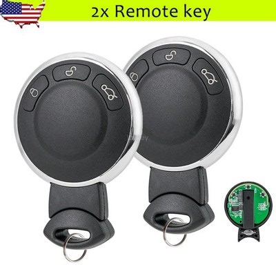 2 For 2007 2008 2009 2010 2011 2012 2013 2014 Mini Cooper Remote Control Key Fob | eBay