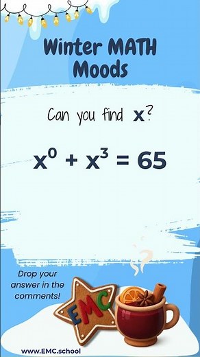 Solve This Winter Math Puzzle! ❄️ Can You Find x? #wintermath #mathpuzzle