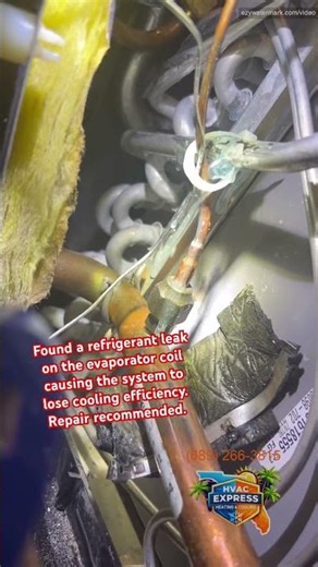 AC Not Cooling? Evaporator Coil Leak Discovered. #airconditioner #shortvideo