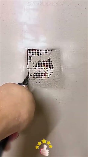 Methods for removing wall embedded wire box nets 🛠️🧱 #shorts