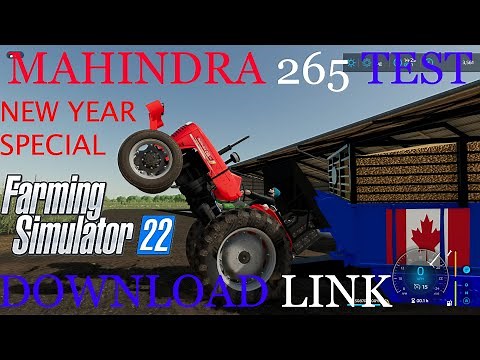 NEW YEAR 2022 SPECIAL MOD MAHINDRA 265 TEST AND FREE DOWNLOAD LINK IN #FS22 #FS