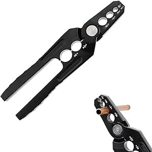 Manual Copper Tube Rounder, Flat Tube Repairer Pliers Refrigeration Tool Pliers, 6-Hole Copper Pipe Repair Plier Diameter 1/4" 3/8" 1/2" 5/8" 3/4" 7/8", Tube Rounder Tool