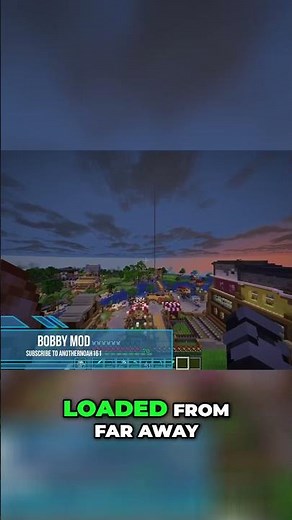 Bobby Mod: Better Minecraft Render Distance NO LAG! #minecraft #gaming