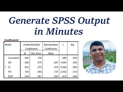 Generate SPSS Output in No time