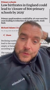 In today’s education news… could we be seeing up to 800 schools close by 2029 because of the falling birth rate in the country | ICT with Mr P - Tech to Raise Standards