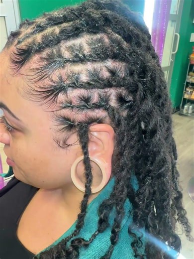 Permanent Loc Extensions on wavy hair #locs