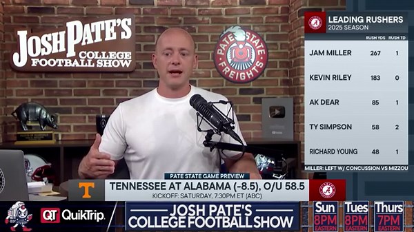 Tennessee vs Alabama...Preview & Prediction - Josh Pate's College Football Show