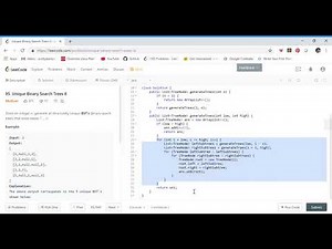 Unique Binary Search Trees II
